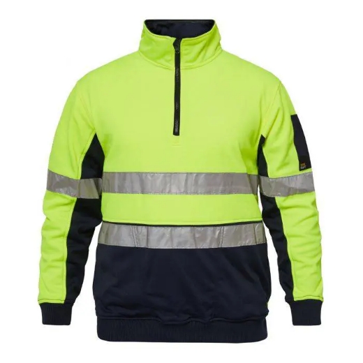 Picture of WorkCraft, Ridge Hi Vis Two Tone 1/2 Zip Pullover CSR Tape